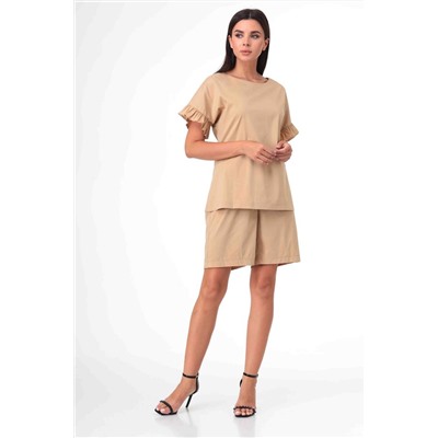 Talia fashion 360 бежевый, Блуза,  Шорты