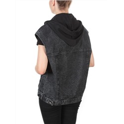 808 DARKGREY/BLACK Джинсовый жилет женский (100% хлопок) размер 56 российский