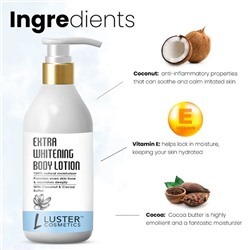 EXTRA WHITENING Body Lotion, Luster (ЭКСТРА ОТБЕЛИВАНИЕ лосьон для тела, Ластер), 300 мл.