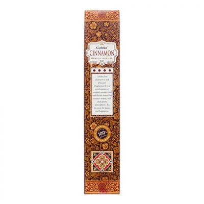 Goloka CINNAMON Masala Incense (Высококачественные индийские пыльцовые благовония КОРИЦА, Голока), 15 г.