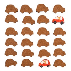 Настольная деревянная игра МЕМО «Машинки» (24 фишки в пакете)