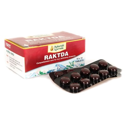 RAKTDA tablets, Maharishi Ayurveda (РАКТДА - натуральный стимулятор кроветворения, Махариши Аюрведа), 100 таб.