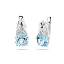 Серьги из серебра топаз, Авелина