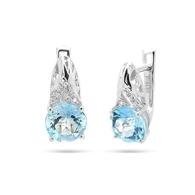 Серьги из серебра топаз, Авелина