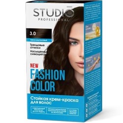 STUDIO  FASHION COLOR Краска стойкая 3.0 темно-каштановый