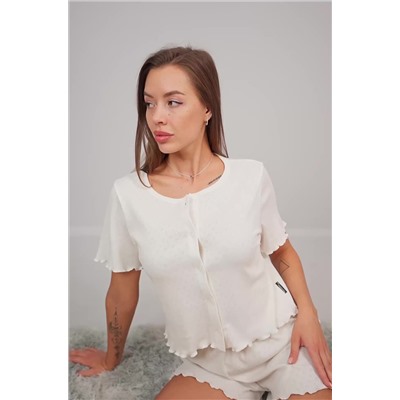 Женская пижама с шортами из ажурного хлопка Happyfox