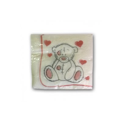 Салфетка Восход 25*25 (50шт) Мишка (60)