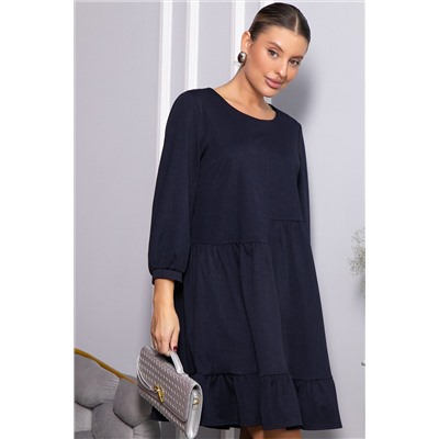 Платье бохо трикотажное Млада (темно-синее) П14411-8М