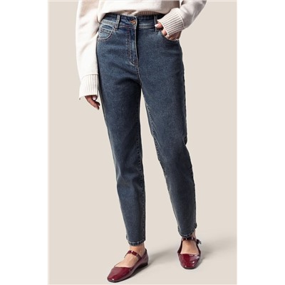 Джинсы mom-fit серо-голубого цвета D54.065