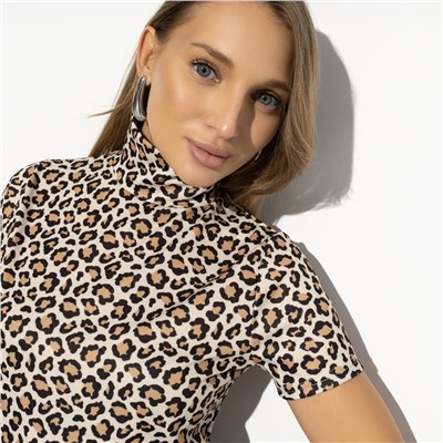 Водолазка с анималистичным принтом, Сила нежности (leopard print)