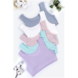 Майка-топ в рубчик для девочки 5шт. Happyfox