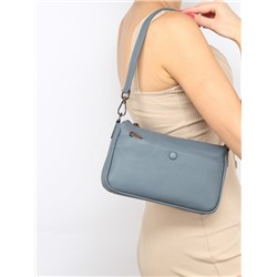Сумка женская натуральная кожа GU 2023-822,  1отд+карм/перег,  плечевой ремень,  св.синий 257303