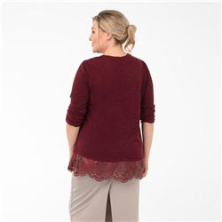 Туника, трикотаж, бордовый