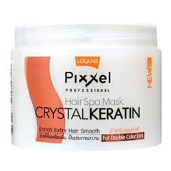 PIXXEL Hair Spa Mask CRYSTAL KERATIN, Lolane (КРИСТАЛЛИЧЕСКИЙ КЕРАТИН Спа-маска для волос, ЗАЩИТА ЦВЕТА, Лолейн), 450 г.