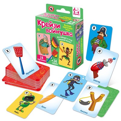 Игра настольная Карточная "Крейзи войнушка" 52 карты 04696 Русский стиль