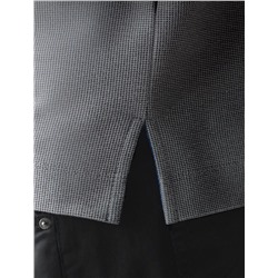 Лонгслив из фактурного трикотажа с плетеным воротником поло с застежкой на пуговицы