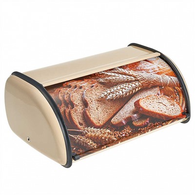 Хлебница 36×23×14.5 см металлическая ALPENKOK AK-3517 с декоративной крышкой