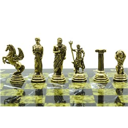 Шахматы подарочные с металлическими фигурами "Атлас", 250*250мм
