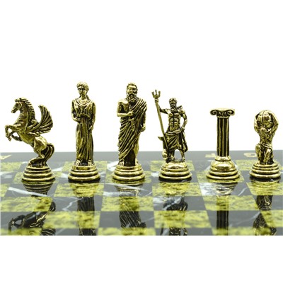 Шахматы подарочные с металлическими фигурами "Атлас", 250*250мм