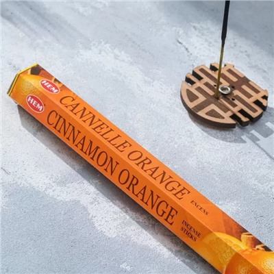 Hem Incense Sticks CINNAMON-ORANGE (Благовония КОРИЦА и АПЕЛЬСИН, Хем), уп. 20 палочек.