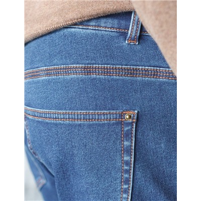 Джинсы утепленные прямые из эластичного денима с мягким флисом