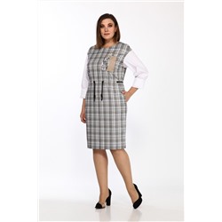 Lady Style Classic 2383 белый_серый, Платье