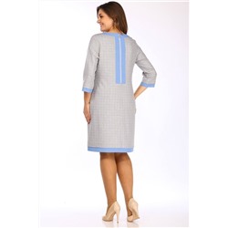 Lady Style Classic 1427 серый_с_голубым, Платье