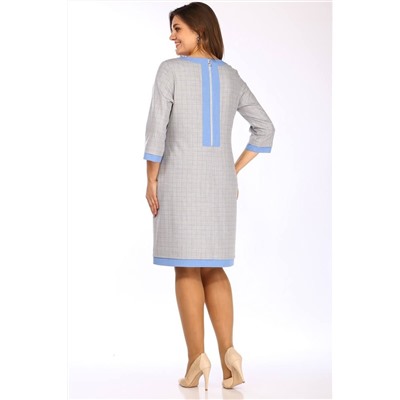 Lady Style Classic 1427 серый_с_голубым, Платье