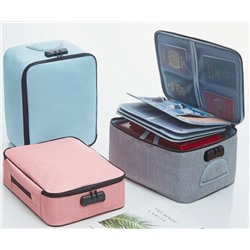 Большой органайзер для документов А4 с глубоким дном (4 вставки) Голубой