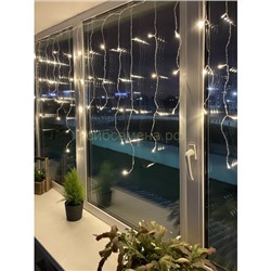Гирлянда-штора, бахрома LED100 хол.белая 3м*0,5м RT-2419