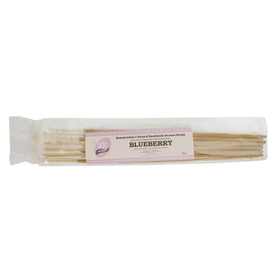 BLUEBERRY Ramakrishna's Natural Handmade Incense Sticks (ЧЕРНИКА натуральные благовония ручной работы, Рамакришна), 20 г.