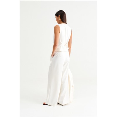 MUA 43-283-white, Брюки,  Жакет,  Жилет