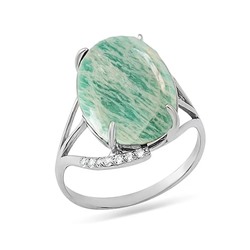 Кольцо из серебра амазонит, К1166