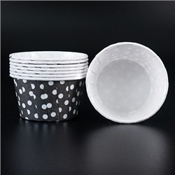 Капсулы с бортиком 100 шт, Polca Dot Черные в горох 50*40 мм