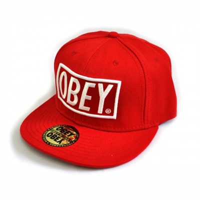 Бейсболка рэперская "OBEY" (Classic, red)