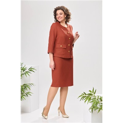 Romanovich Style 2-2449 оранжевый, Юбка,  Жакет