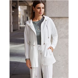 Парка с золотистой фурнитурой из тонкого эластичного футера