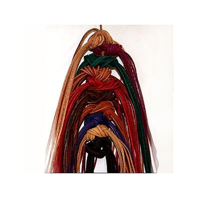 Шнурок для амулета СИНИЙ (натуральная кожа, 80-85 см.), 1 шт.