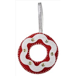 Мягкая елочная игрушка из фетра «Новогодние игрушки» своими руками (6 штук)