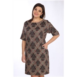 Lady Style Classic 926/17 коричневый_с_черным, Платье