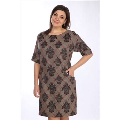 Lady Style Classic 926/17 коричневый_с_черным, Платье