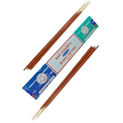Satya COMBO NAG CHAMPA + MONEY MATRIX (Благовония КОМБО НАГ ЧАМПА + ДЕНЕЖНАЯ МАТРИЦА, Сатья), 16 г.