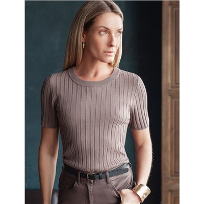 Джемпер тонкой вязки из вискозы с нейлоном