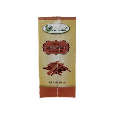 SANDALWOOD Natural Essential Oil, Karmeshu (САНДАЛОВОЕ ДЕРЕВО натуральное эфирное масло, Кармешу), 10 мл.