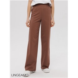 Женские брюки - палаццо из футера 2-х нитки Lingeamo какао КБ-26 (02)