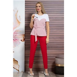 Alani Collection 1913 белый+красный, Брюки,  Блуза