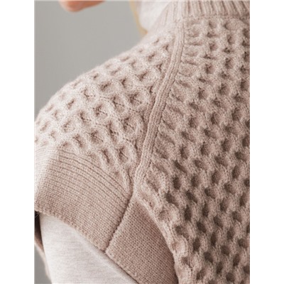 Удлиненный жилет из пряжи с кашемиром