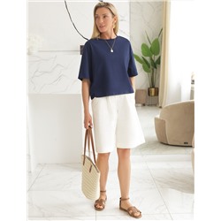 Укороченная футболка силуэта овер-сайз