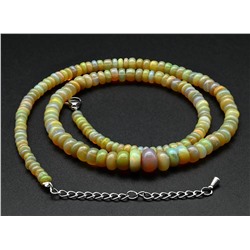 Бусы из Опала рондель на увеличение 44см, 14,2г