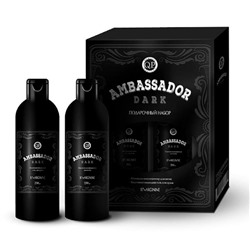 НАБОР муж.  Q.P. Ambassador Dark №1121 (шамп.250мл + гель д/душа 250мл)